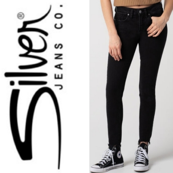 Silver Suki Slim Black Jeans Size 29 - Picture 1 of 9